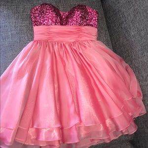 Pink Strapless Gala Dress💗